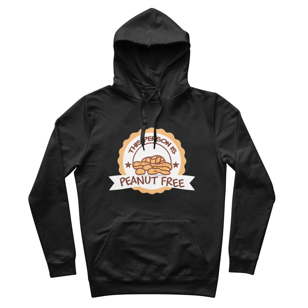 This Person Is Peanut Free Organic Cotton Graphic Hoodie | Hypoallergenic - Allergy Friendly - Naturally Free