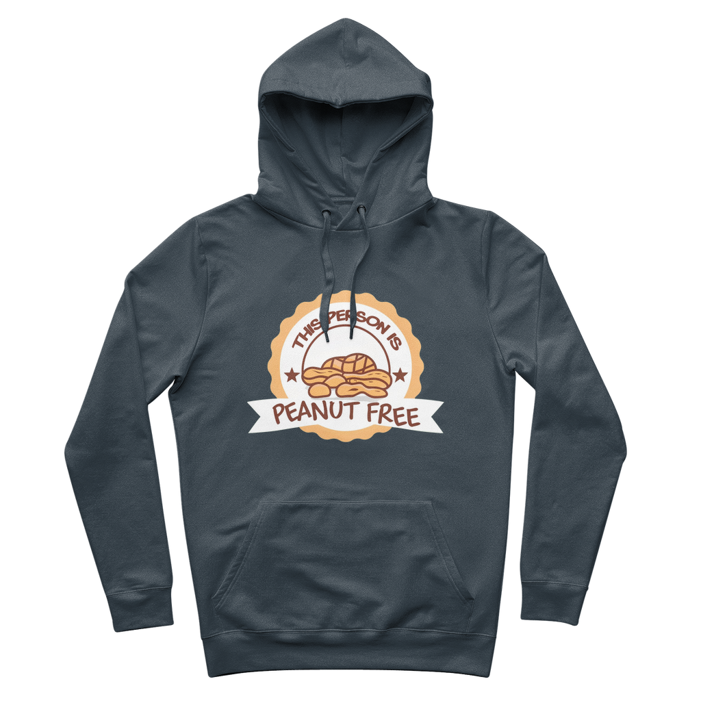 This Person Is Peanut Free Organic Cotton Graphic Hoodie | Hypoallergenic - Allergy Friendly - Naturally Free