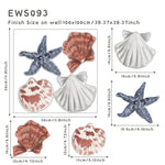 Underwater Animals DIY Vinyl Non-Toxic Decal Self Adhesive Wall Stickers | Hypoallergenic - Allergy Friendly - Naturally Free