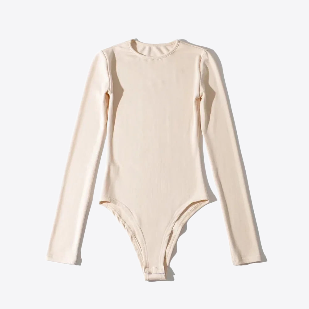 White Peaches Long Sleeve Cotton Bodysuit | Hypoallergenic - Allergy Friendly - Naturally Free