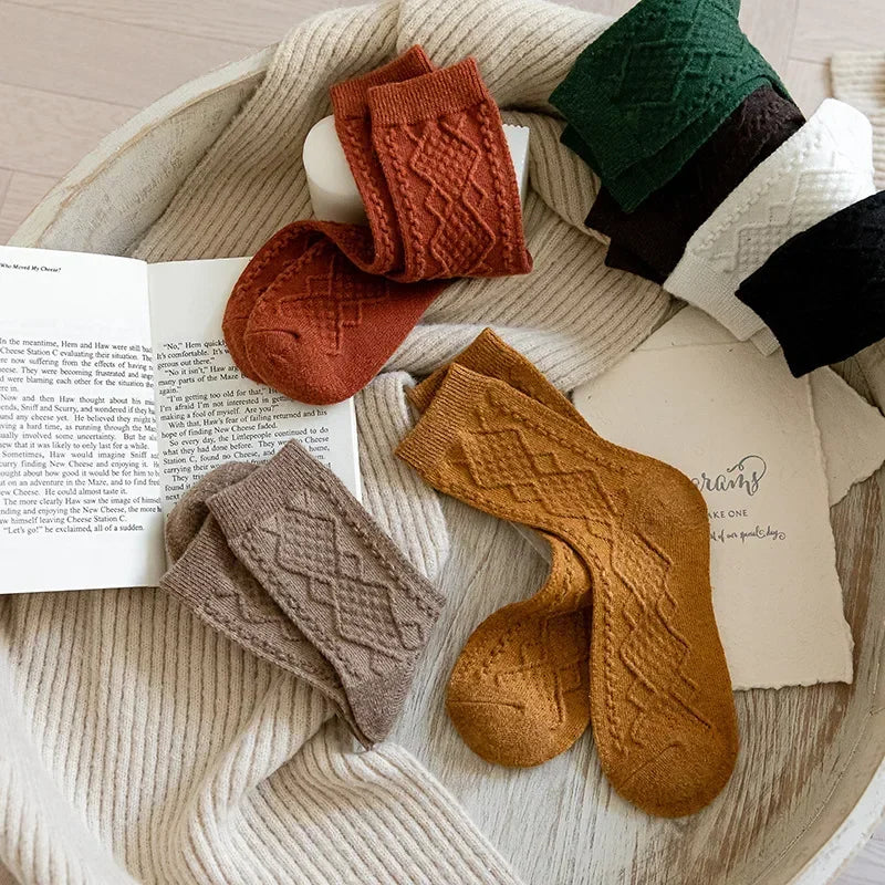 Winter Crimson Cashmere Crew Socks | Hypoallergenic - Allergy Friendly - Naturally Free