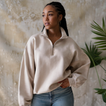 Celestial Mist BlueOrganic Cotton Sweatshirt with Zipper