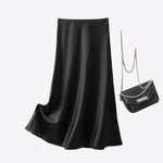 Velvet Soft Solid 19MM Mulberry Silk Womens Skirt