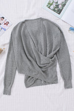 Cloudy Meadow Waffle Knit Womens Sweater