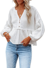 White Dove 100% Linen Womens Blouse