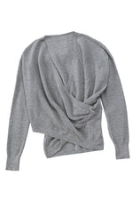 Cloudy Meadow Waffle Knit Womens Sweater