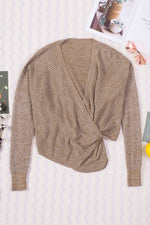 Cloudy Meadow Waffle Knit Womens Sweater