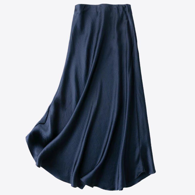 Azure Mist Non Pattern Womens Silk Skirt