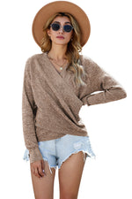 Cloudy Meadow Waffle Knit Womens Sweater