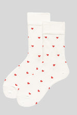 Lush Rose Hearts Lounge Cotton Womens Socks