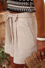 Golden Dune Viscose Linen Womens Shorts