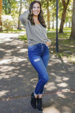 Cloudy Meadow Waffle Knit Womens Sweater