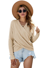 Cloudy Meadow Waffle Knit Womens Sweater