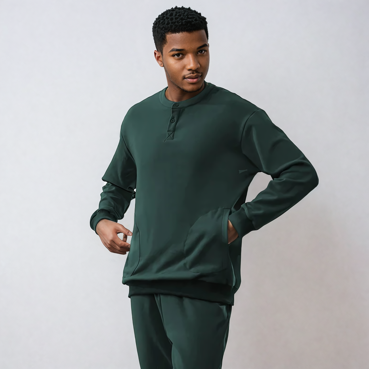 Evergreen Dusk 2Pcs Cotton Mens Lounge Set