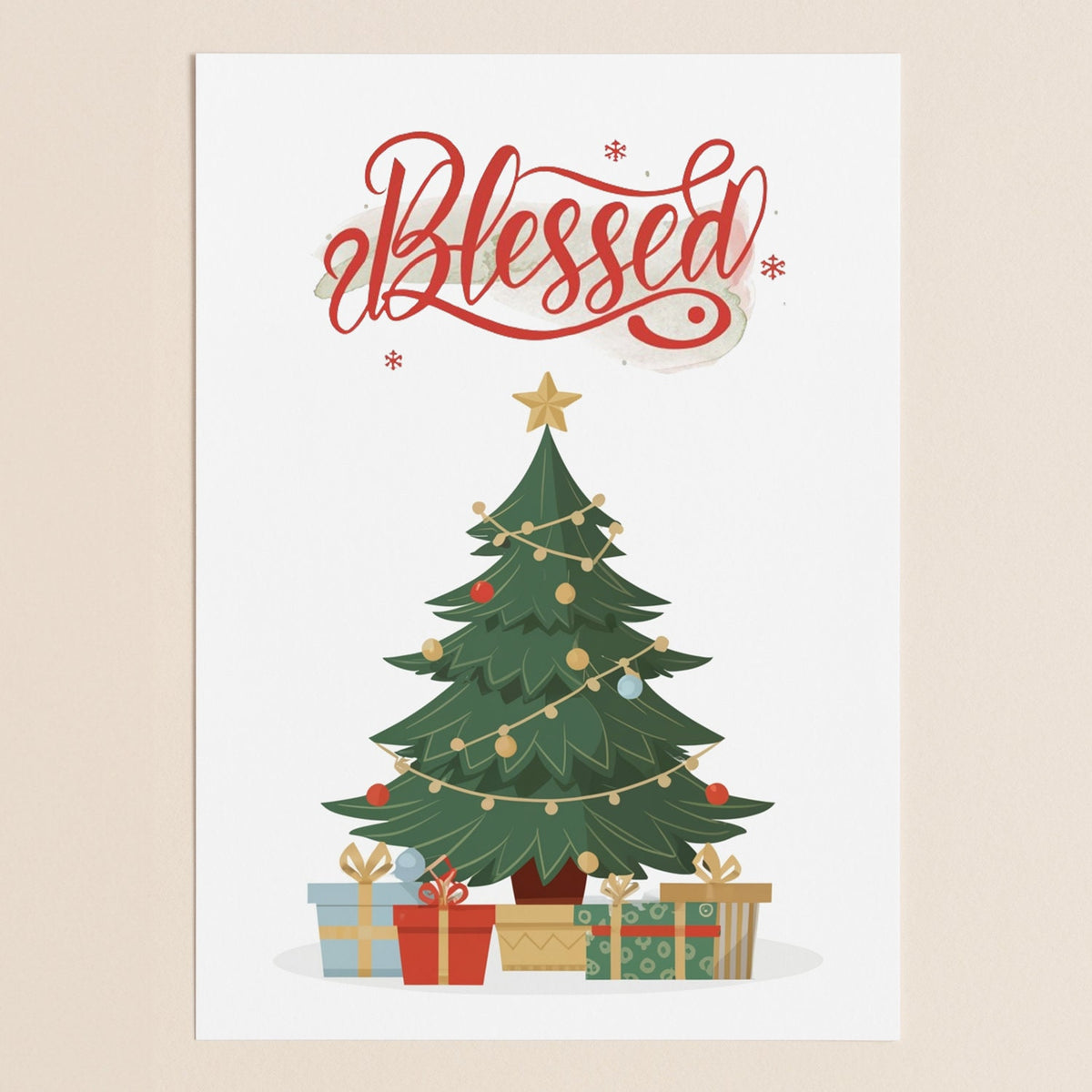 Wild Evergreen Festive Christmas Greeting Card