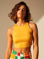 Orange Marmalade Basic Cotton Womens Crop Top