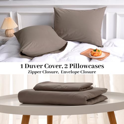 Pure Serenity Solid Organic Cotton Duvet Cover & Pillowcase Set