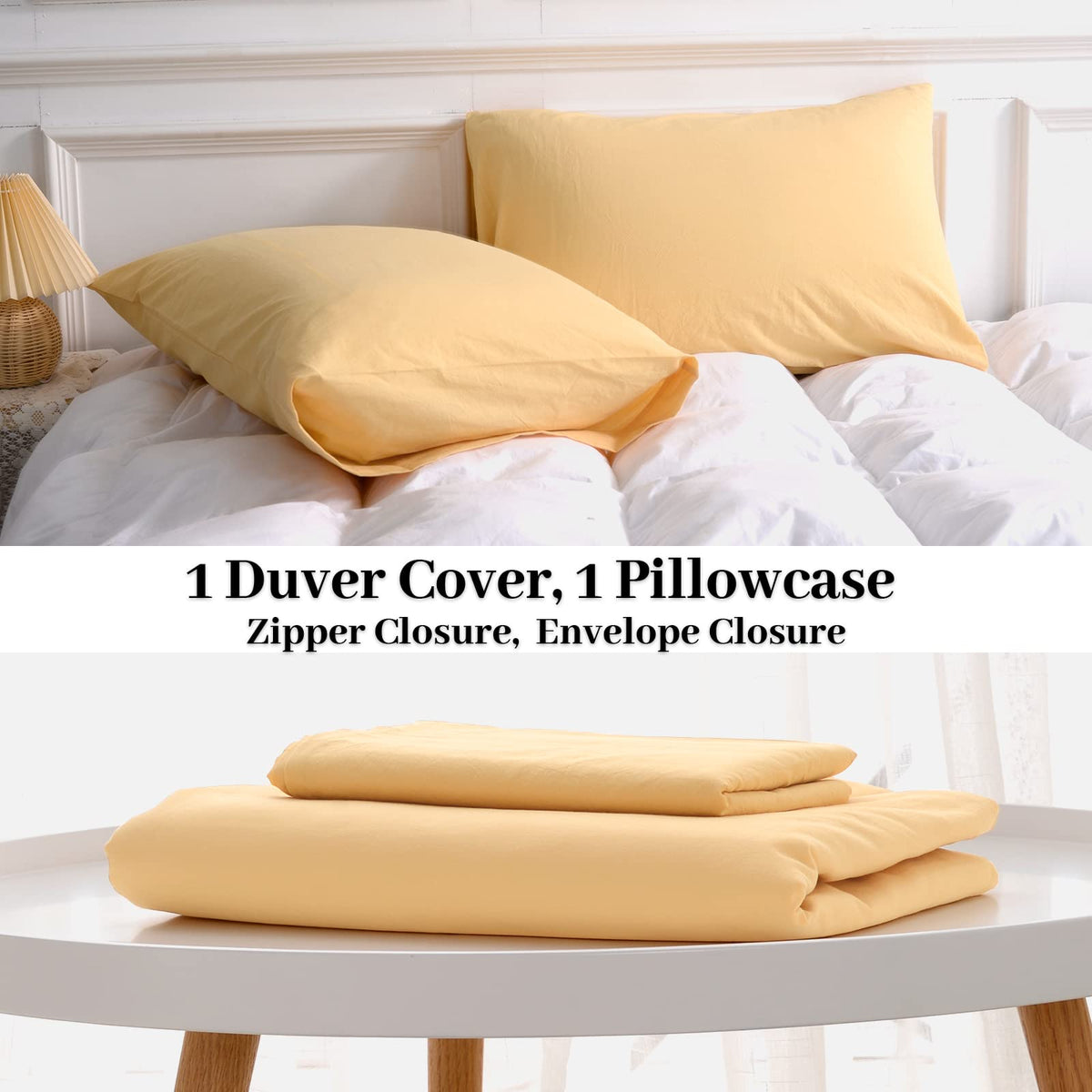 Pure Serenity Solid Organic Cotton Duvet Cover & Pillowcase Set