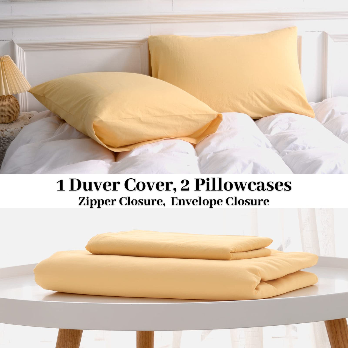 Pure Serenity Solid Organic Cotton Duvet Cover & Pillowcase Set