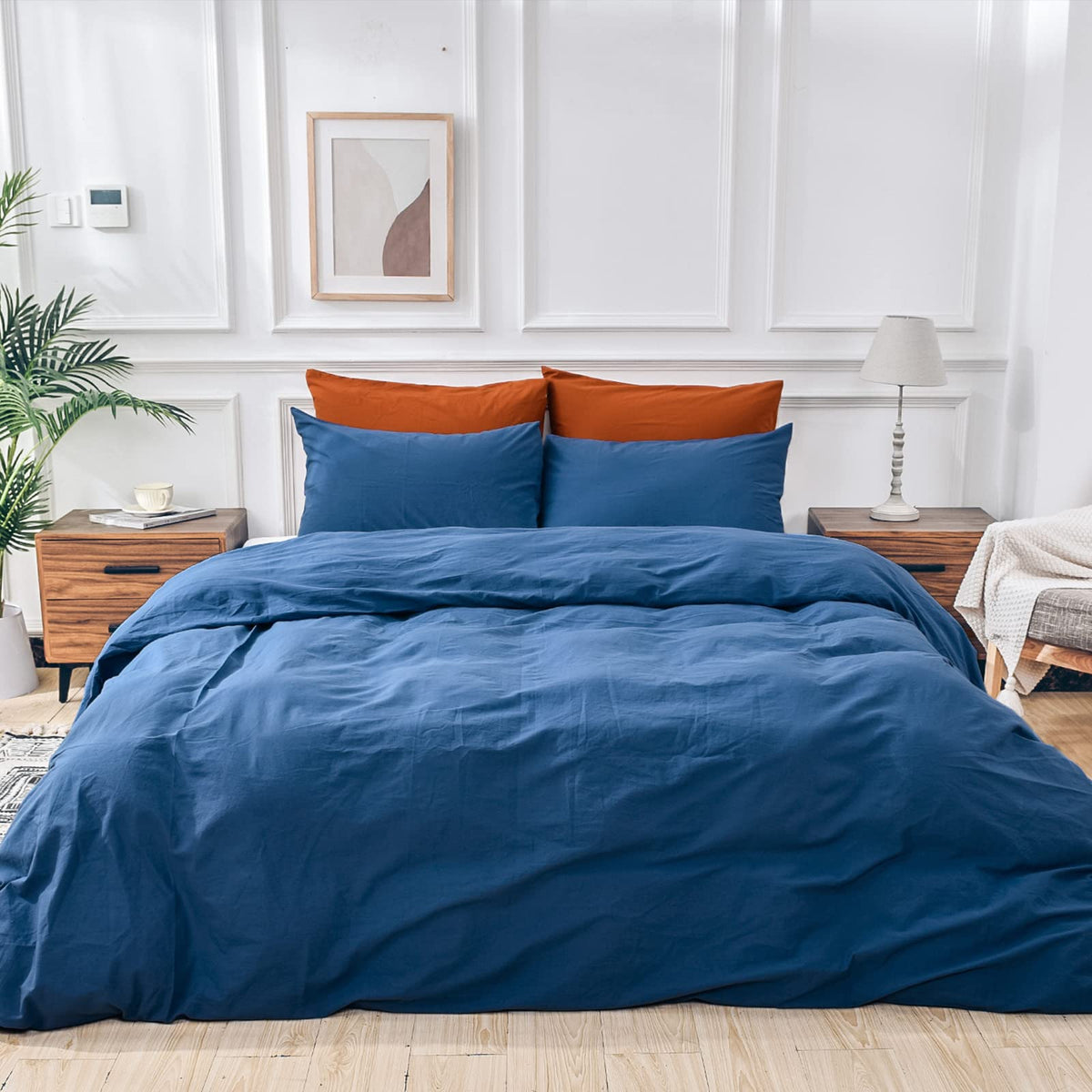 Pure Serenity Solid Organic Cotton Duvet Cover & Pillowcase Set