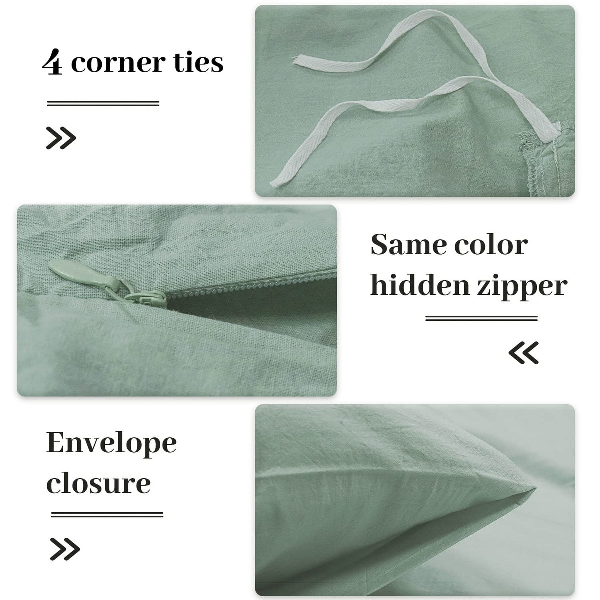 Pure Serenity Solid Organic Cotton Duvet Cover & Pillowcase Set