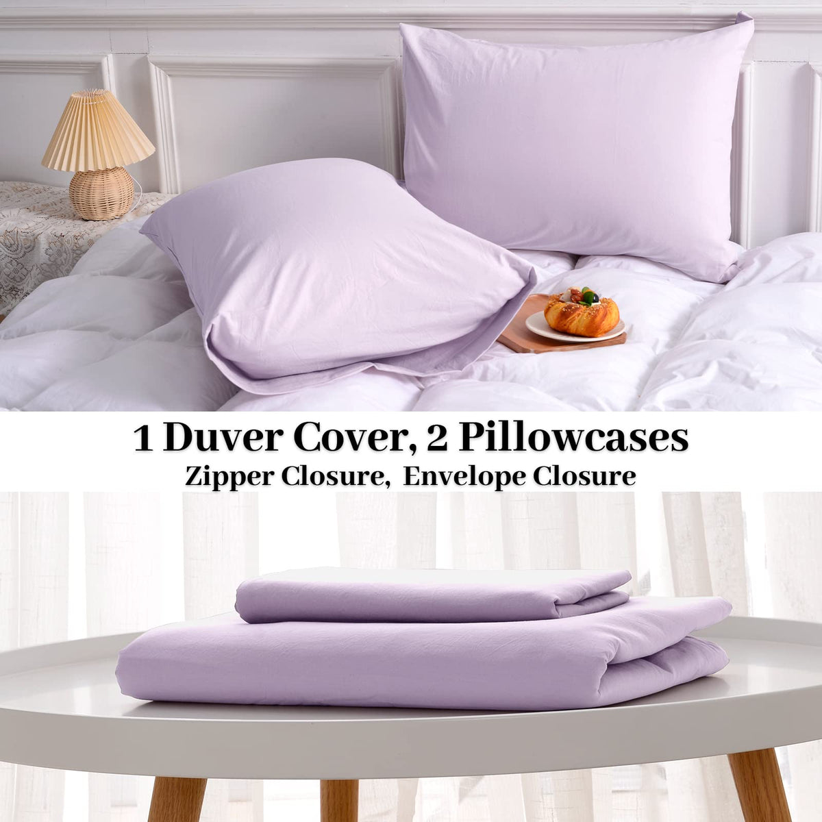 Pure Serenity Solid Organic Cotton Duvet Cover & Pillowcase Set
