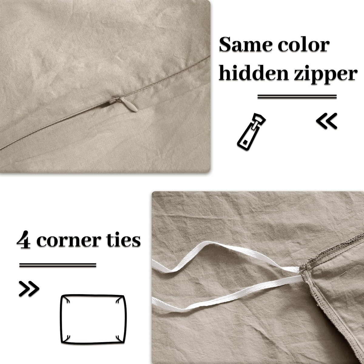 Pure Serenity Solid Organic Cotton Duvet Cover & Pillowcase Set