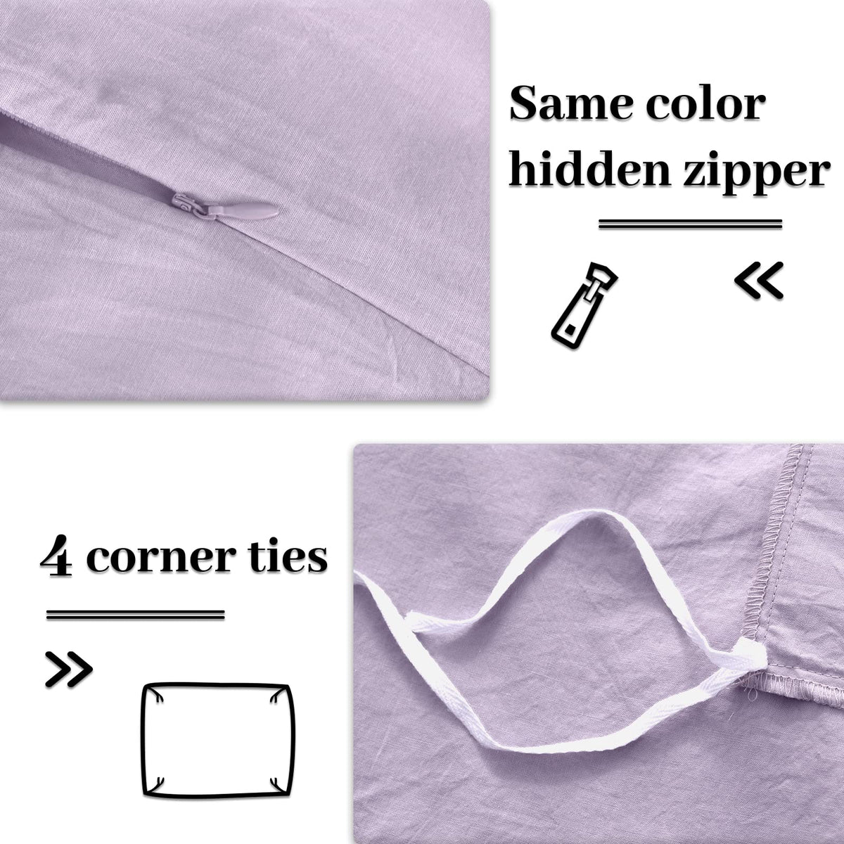 Pure Serenity Solid Organic Cotton Duvet Cover & Pillowcase Set