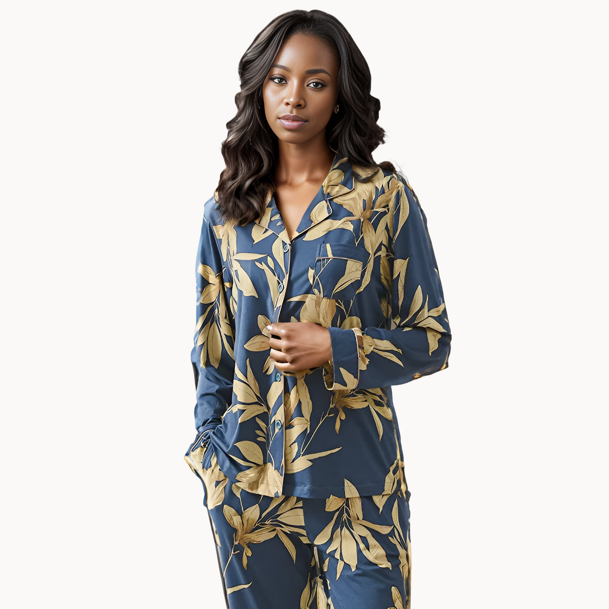 Blue Dawn Floral Lounge Viscose Womens Pajamas