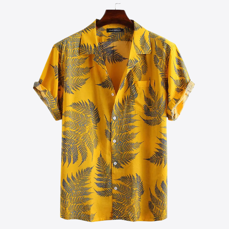 Emerald Breeze Print Casual Shirts Cotton Mens Shirts