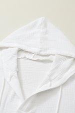 Peony Dawn none casual linen Womens hooded blouse