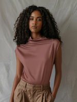 Pink Azalea High Stretch Pull Over Viscose Womens Blouse