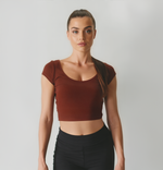 Nature Fit U-Neck Stretch Cotton Womens Crop Top