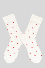Lush Rose Hearts Lounge Cotton Womens Socks