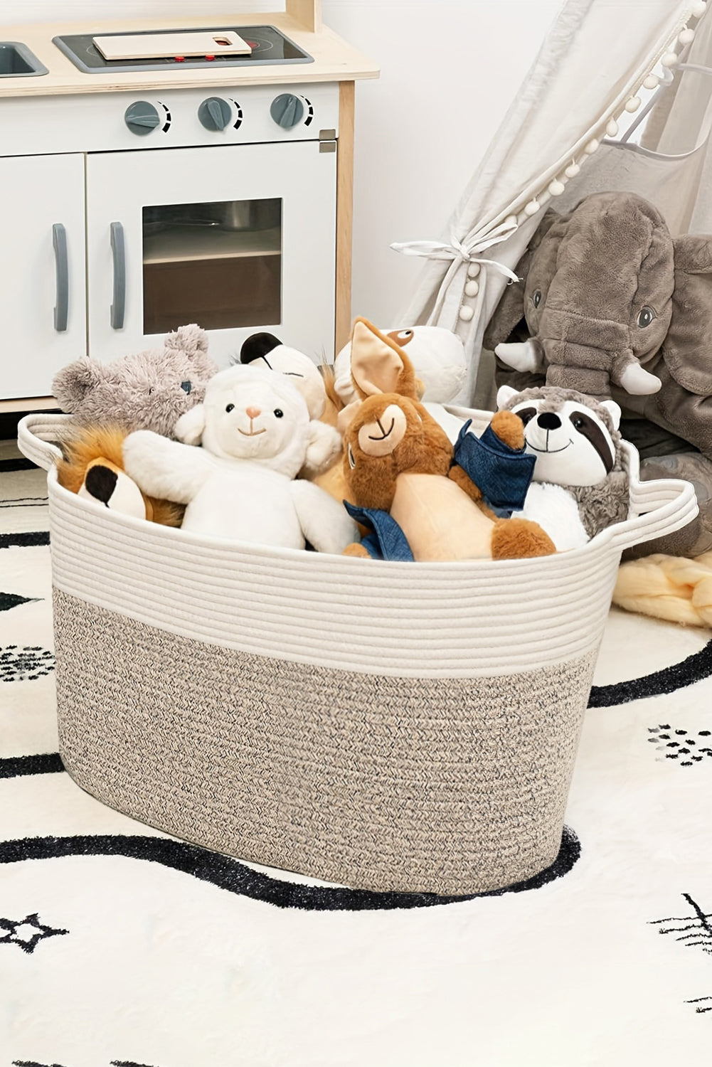 Cedar Lake 100% Cotton Storage Basket