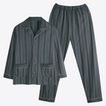 Azure Mist Stripes Mens Pajamas