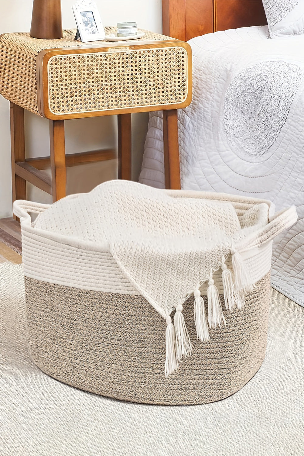 Cedar Lake 100% Cotton Storage Basket