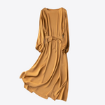 Peach Nectar Drawstring 19MM Mulberry Silk Womens Dress