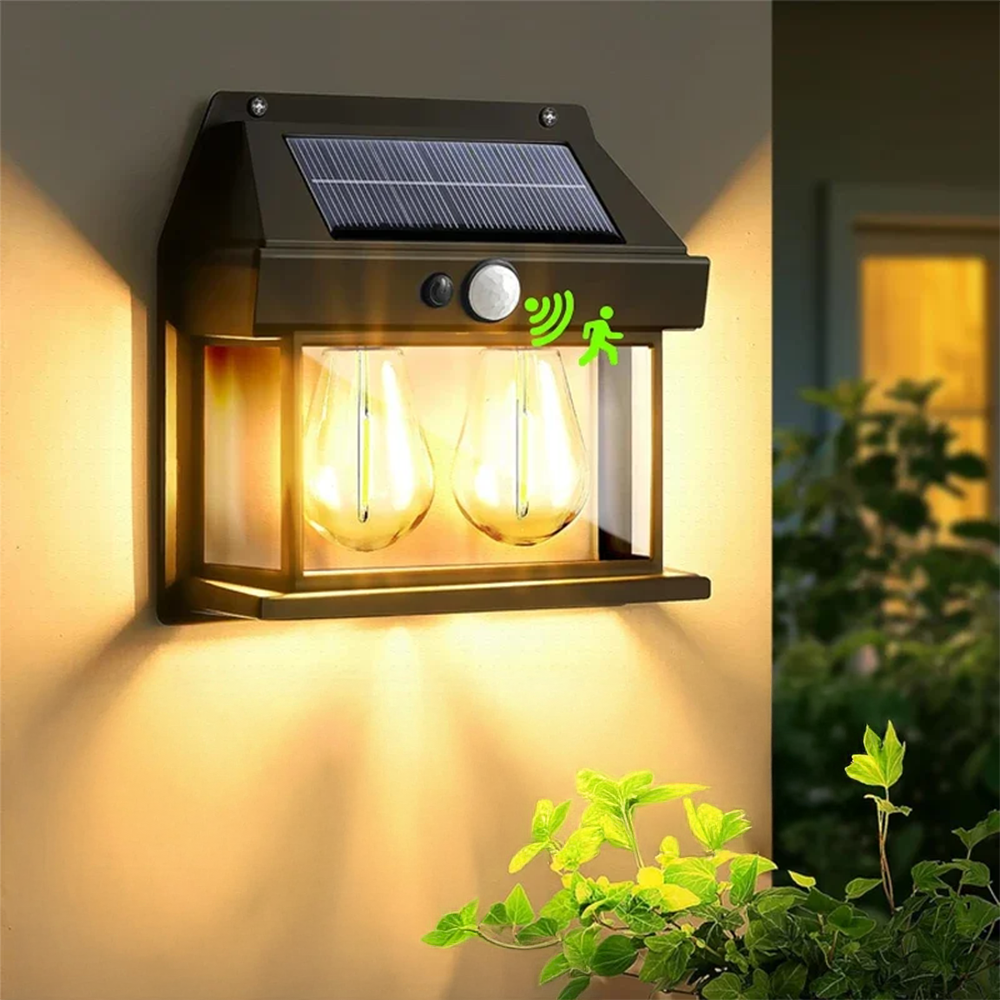 Energy Savers Outdoor Waterproof Wall Motion Sensor Solar Powered Garden Light