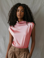 Pink Azalea High Stretch Pull Over Viscose Womens Blouse