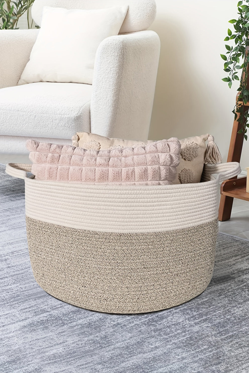 Cedar Lake 100% Cotton Storage Basket