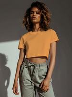 Harbor Mist Blossom Casual Cotton Womens Crop Top