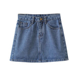 Azure Forest None Womens Denim Skirt