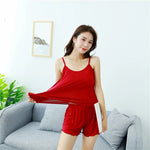 Blueberry Orchard Tank & Shorts Viscose Womens Lounge Set | Hypoallergenic - Allergy Friendly - Naturally Free