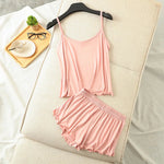 Blueberry Orchard Tank & Shorts Viscose Womens Lounge Set | Hypoallergenic - Allergy Friendly - Naturally Free