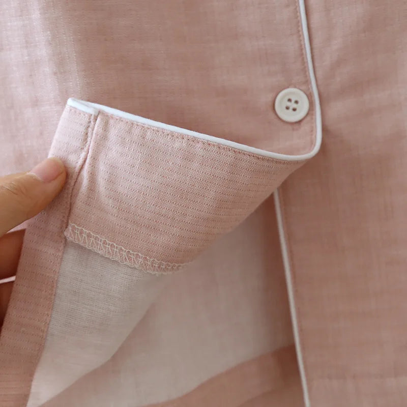 Camellia Bloom 100% Cotton Womens Pajama Set | Hypoallergenic - Allergy Friendly - Naturally Free