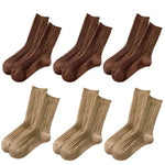 Caramel Cream 6 Pcs Cotton Wool Womens Socks | Hypoallergenic - Allergy Friendly - Naturally Free