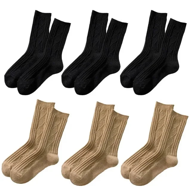Caramel Cream 6 Pcs Cotton Wool Womens Socks | Hypoallergenic - Allergy Friendly - Naturally Free