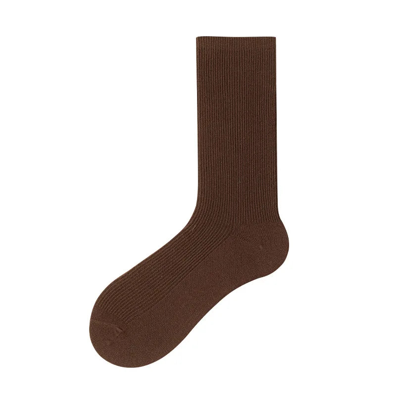 Cocoa Hues Solid Cotton Womens Socks | Hypoallergenic - Allergy Friendly - Naturally Free