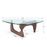 Coffee Retreat Modern Glass Wood Table | Hypoallergenic - Allergy Friendly - Naturally Free